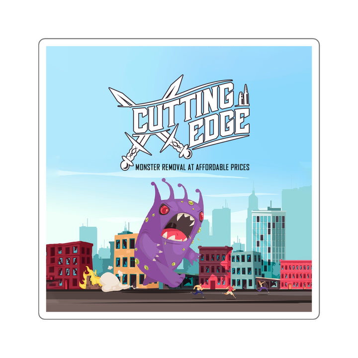 Cutting Edge Monster Removal Square Stickers