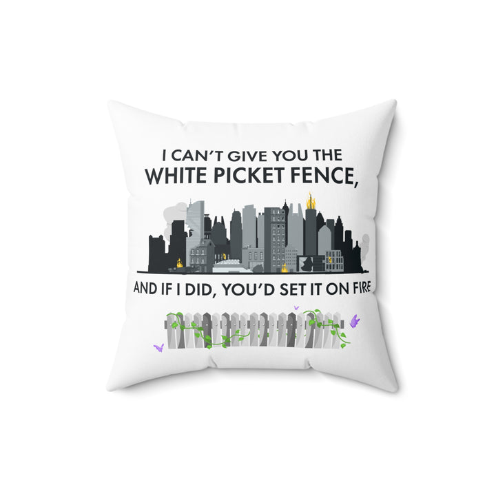 Picket Fence Spun Polyester Square Pillow